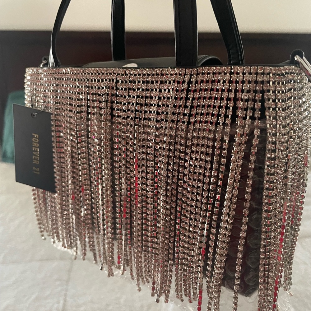 Forever 21 Fringe Rhinestone bag